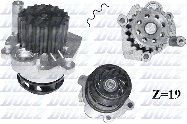 DOLZ A249 Water Pump, engine cooling