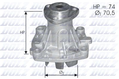 Water Pump, engine cooling DOLZ A330ST
