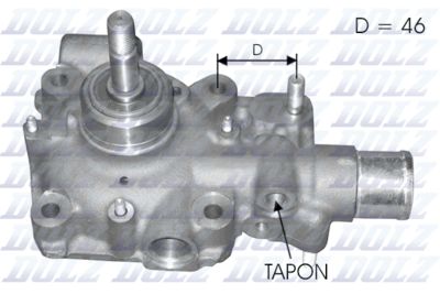 Water Pump, engine cooling DOLZ B121