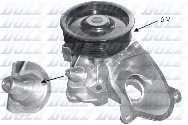 DOLZ B236 Water Pump, engine cooling