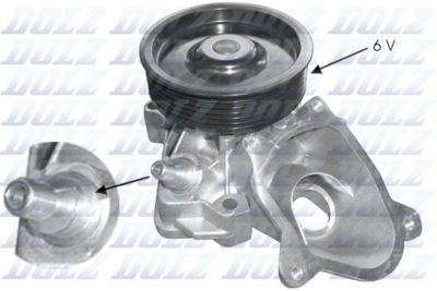 Water Pump, engine cooling DOLZ B236