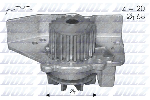DOLZ C118 Water Pump, engine cooling