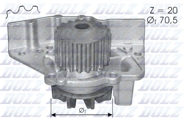 DOLZ C119 Water Pump, engine cooling
