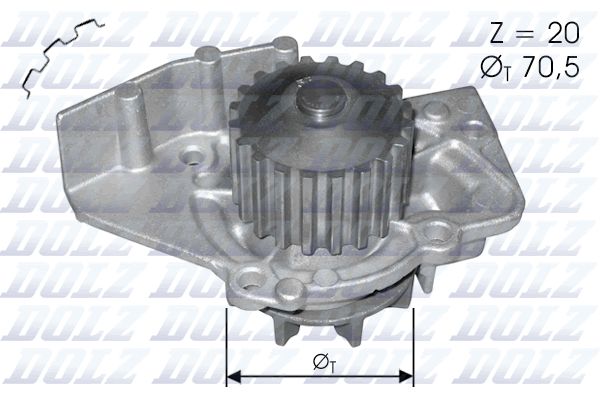 DOLZ C120 Water Pump, engine cooling