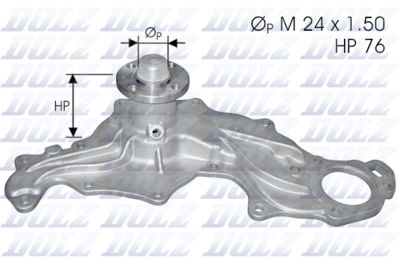 Water Pump, engine cooling DOLZ F122