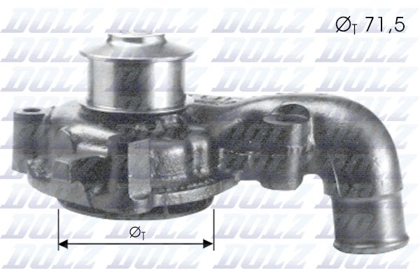 DOLZ F165 Water Pump, engine cooling