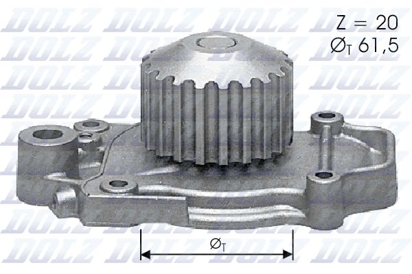 DOLZ H118 Water Pump, engine cooling