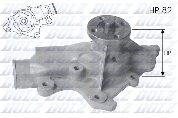 DOLZ J201 Water Pump, engine cooling