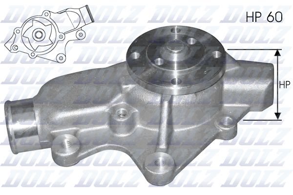 DOLZ J202 Water Pump, engine cooling