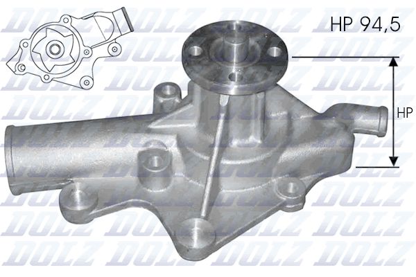 DOLZ J203 Water Pump, engine cooling