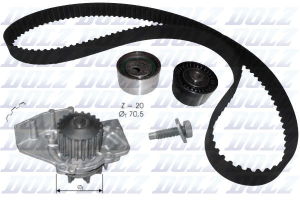 DOLZ KD034 Water Pump & Timing Belt Kit