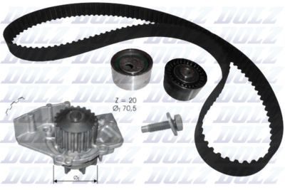 Water Pump & Timing Belt Kit DOLZ KD034