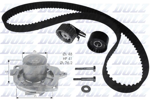 DOLZ KD045 Water Pump & Timing Belt Kit