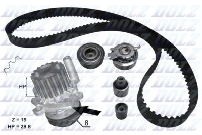 Water Pump & Timing Belt Kit DOLZ KD100