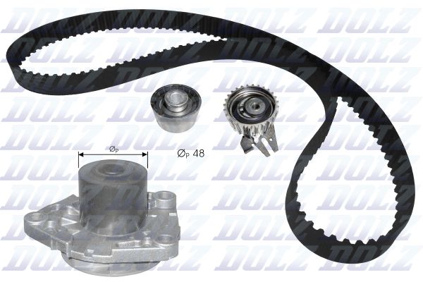 DOLZ KD102 Water Pump & Timing Belt Kit