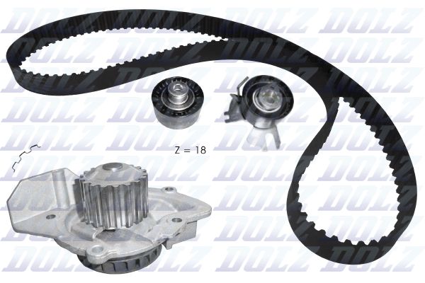 DOLZ KD106 Water Pump & Timing Belt Kit