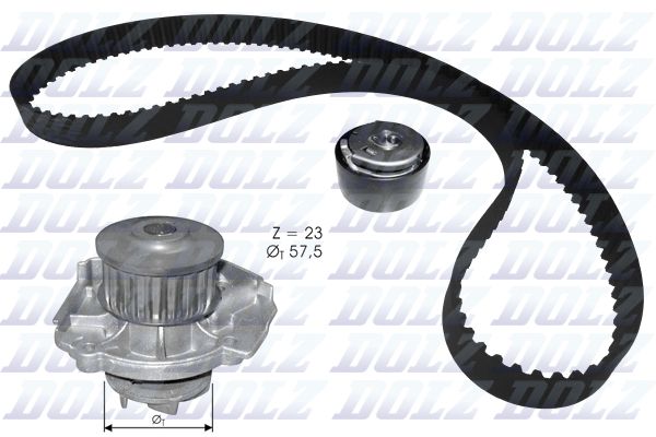 DOLZ KD119 Water Pump & Timing Belt Kit