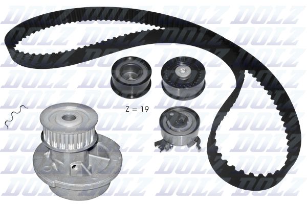 DOLZ KD124 Water Pump & Timing Belt Kit
