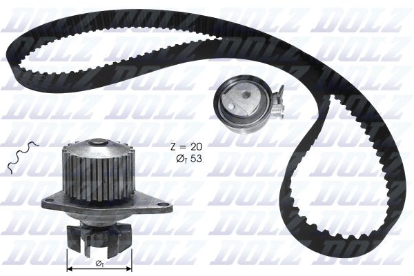 DOLZ KD134 Water Pump & Timing Belt Kit
