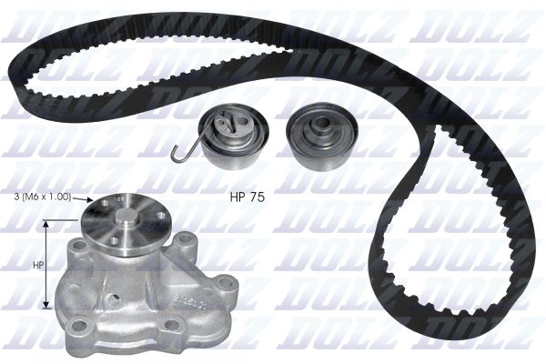 DOLZ KD142 Water Pump & Timing Belt Kit