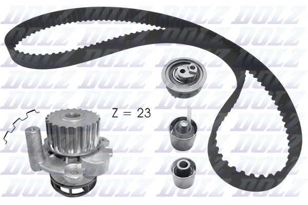 DOLZ KD165 Water Pump & Timing Belt Kit
