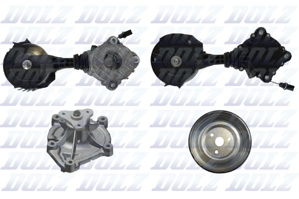 DOLZ KD173T Water Pump + V-Ribbed Belt Kit