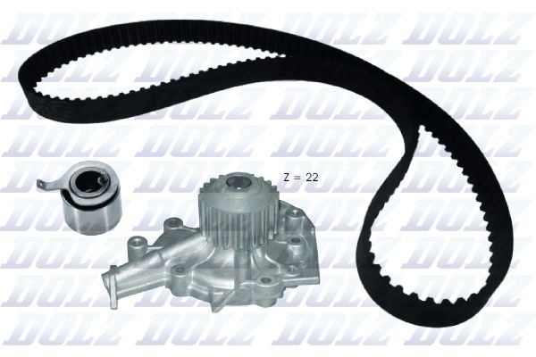 DOLZ KD187 Water Pump & Timing Belt Kit