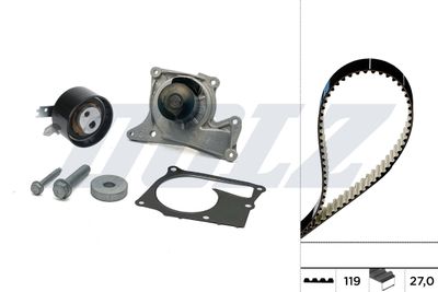 Water Pump & Timing Belt Kit DOLZ KD286