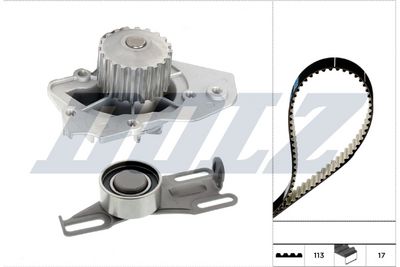 Water Pump & Timing Belt Kit DOLZ KD305