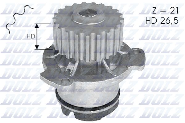 DOLZ L121 Water Pump, engine cooling