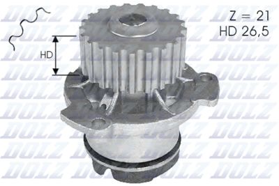 Water Pump, engine cooling DOLZ L121
