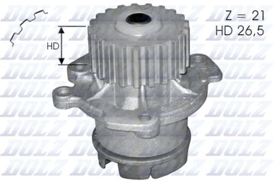 Water Pump, engine cooling DOLZ L123