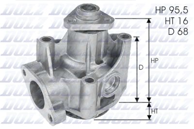 Water Pump, engine cooling DOLZ L135