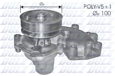 Water Pump, engine cooling DOLZ L144