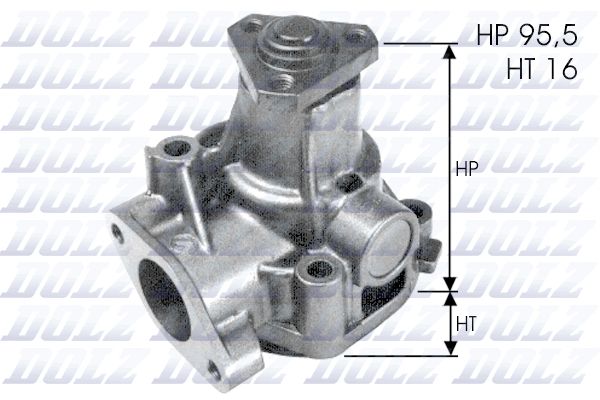 DOLZ L155 Water Pump, engine cooling