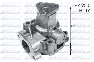 Water Pump, engine cooling DOLZ L155