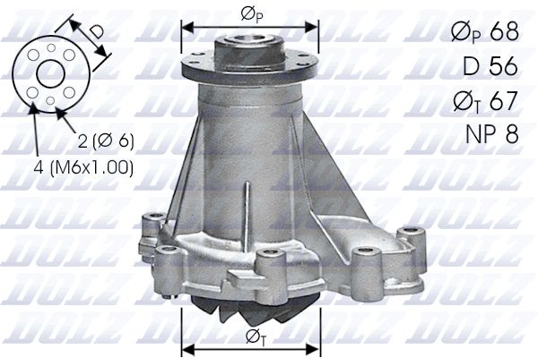 DOLZ M176 Water Pump, engine cooling
