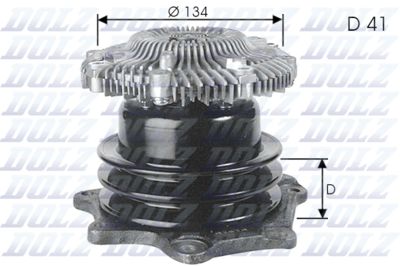 Water Pump, engine cooling DOLZ N142