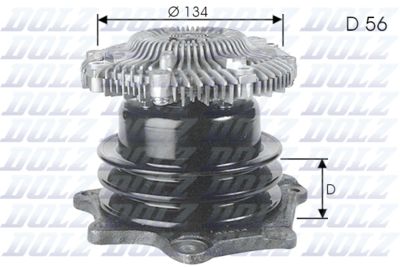 Water Pump, engine cooling DOLZ N144