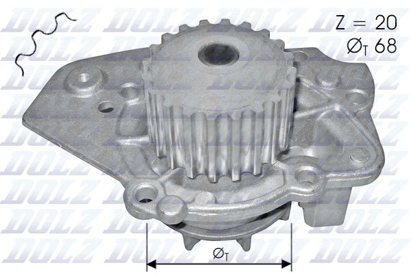 DOLZ N206 Water Pump, engine cooling