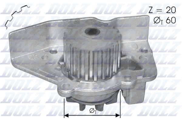 DOLZ N406 Water Pump, engine cooling