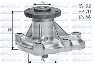 Water Pump, engine cooling DOLZ O129
