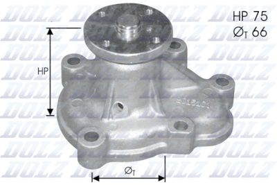 Water Pump, engine cooling DOLZ O133