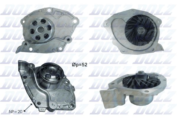 DOLZ R232 Water Pump, engine cooling