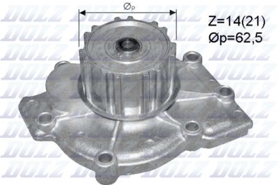 Water Pump, engine cooling DOLZ R299