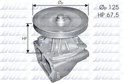 Water Pump, engine cooling DOLZ S124