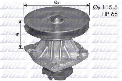 Water Pump, engine cooling DOLZ S135