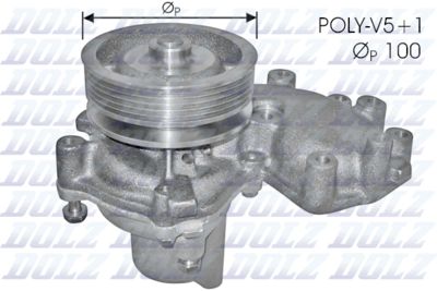 Water Pump, engine cooling DOLZ S165