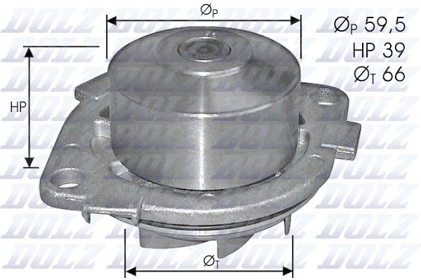 DOLZ S211 Water Pump, engine cooling