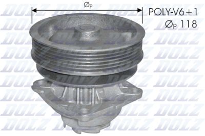 Water Pump, engine cooling DOLZ S224
